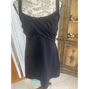 Lands End Tankini Top Dress Crossover Black